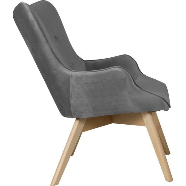 Szary aksamitny fotel Niko – Ropez-image-3