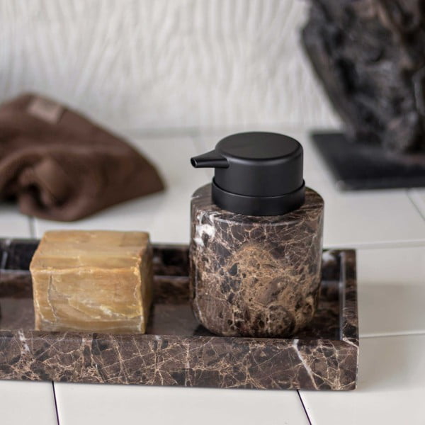 Brązowy marmurowy dozownik do mydła 200 ml Marble – Mette Ditmer Denmark-image-1