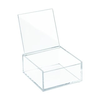 Przezroczysty pojemnik z wieczkiem iDesign Clarity, 10x10 cm