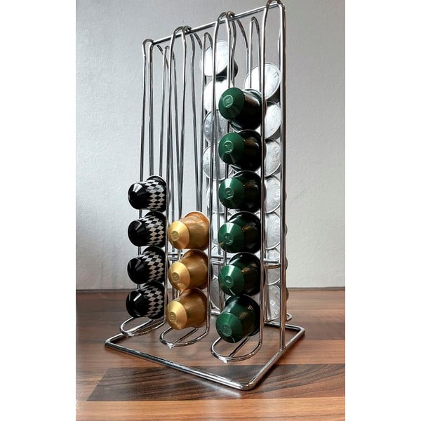 Stojak na kapsułki w kolorze srebra – Household Pleasure-image-1