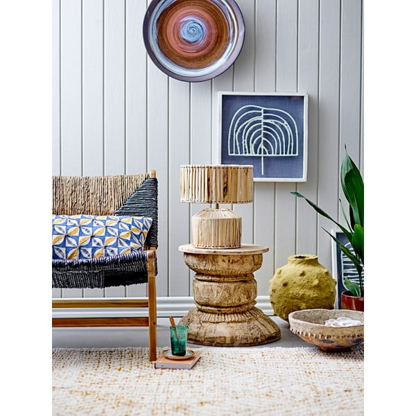 Czarno-brązowy fotel z plecionką Grant − Bloomingville-image-1