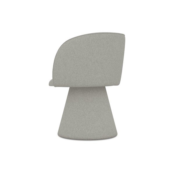 Jasnoszary tapicerowany fotel jadalniany Maia – Makamii-image-2