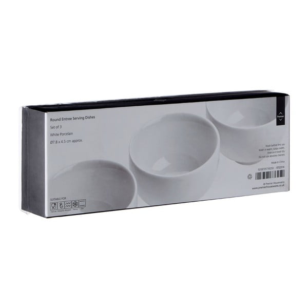 Białe porcelanowe miski do serwowania zestaw 3 szt. ø 8 cm Entree – Premier Housewares-image-3