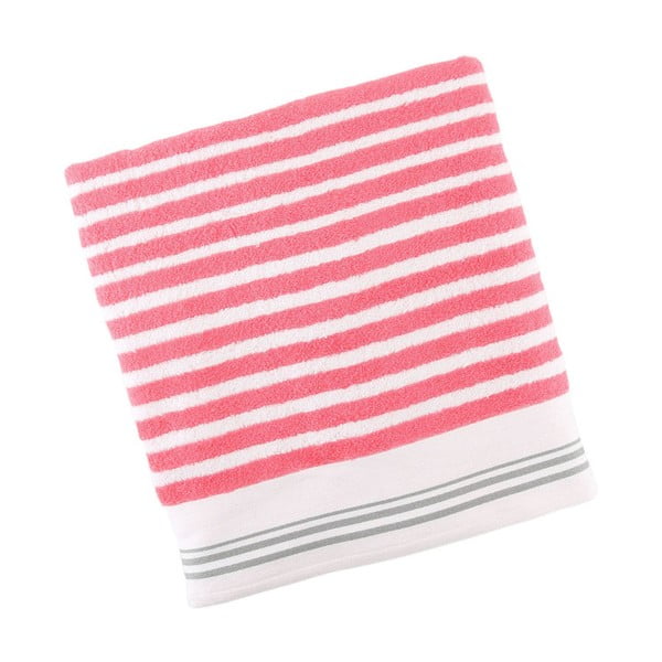 Ręcznik bawełniany BHPC White 80x150 cm, różowy