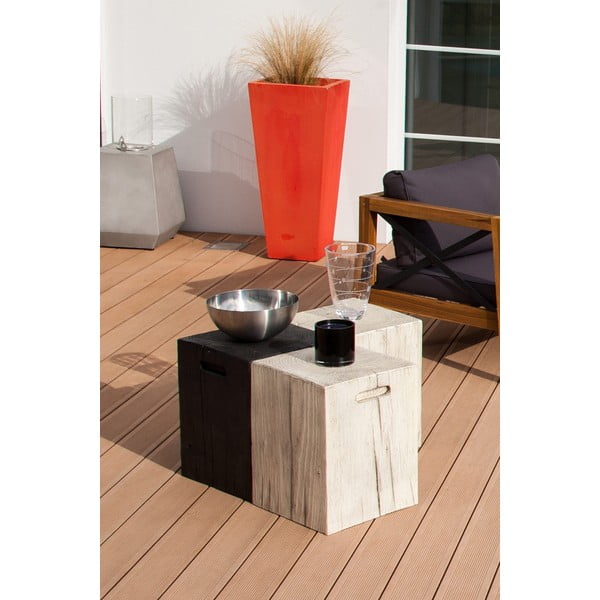 Biały stolik ogrodowy Ezeis Ecotop, 35x35 cm-image-2