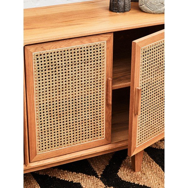 Komoda z litego drewna dębowego w naturalnym kolorze Lyon – Premier Housewares-image-2