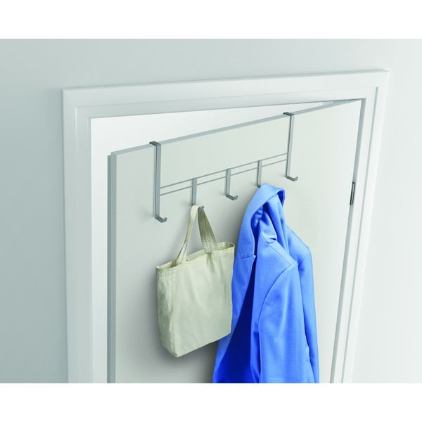 Metalowy wieszak na drzwi w kolorze srebra 38 cm – Metaltex-image-1