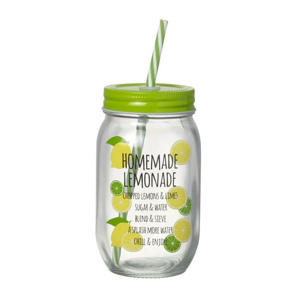 Słoik ze słomką Parlane Homemade Lemonade