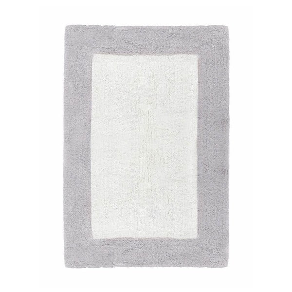 Szaro-biały bawełniany dywanik łazienkowy Asos, 70x110 cm