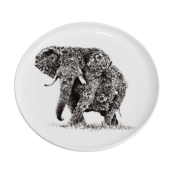Biały porcelanowy talerz Maxwell & Williams Marini Ferlazzo Elephant, ø 20 cm