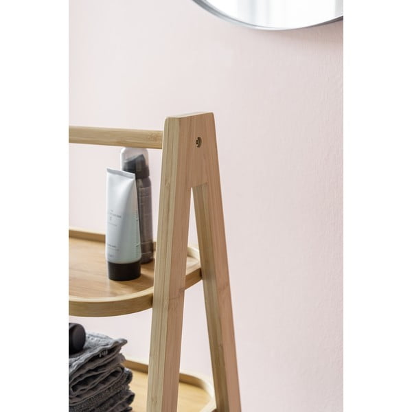 Czarno-naturalny bambusowy regał łazienkowy 44x80 cm Ecori – Wenko-image-1