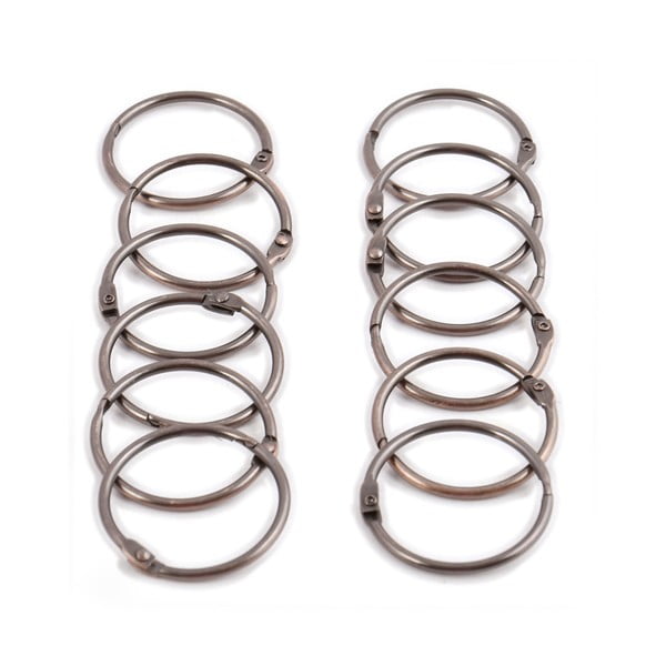 Kółka do zasłony prysznicowej w kolorze miedzi zestaw 12 szt. Ringo Small – Spirella-image-3