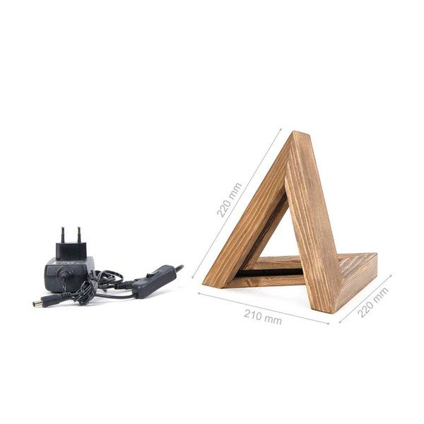 Drewniana lampa stołowa Triangle-image-1