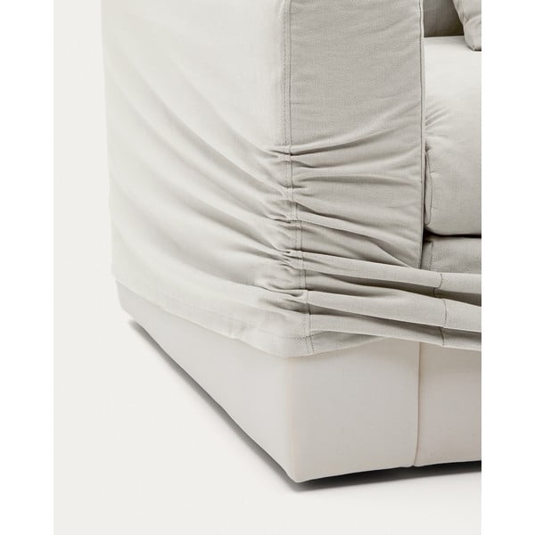 Biały pokrowiec na fotel 140 cm Nora – Kave Home-image-1