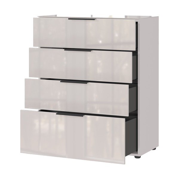 Kremowa wysoka komoda 83x102 cm Oakland – Germania-image-3