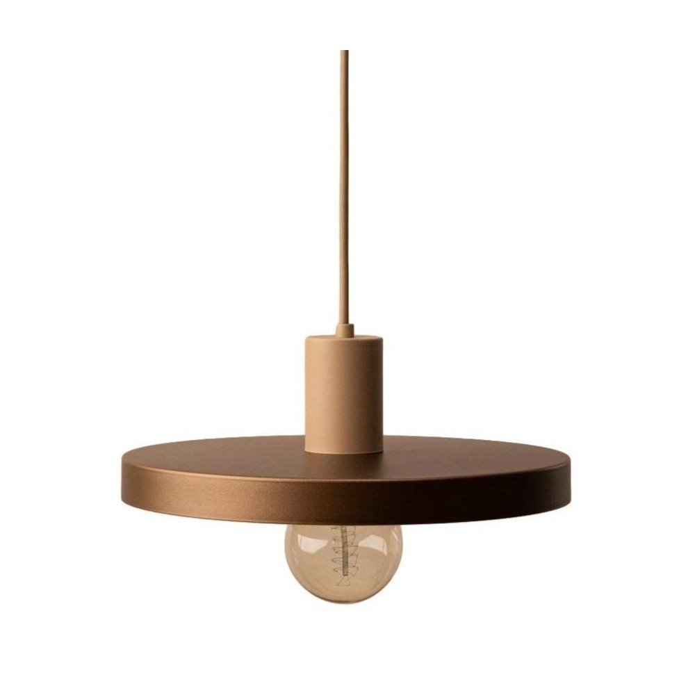 Jasnobrązowa metalowa lampa wisząca ø 30 cm Ori – Micadoni