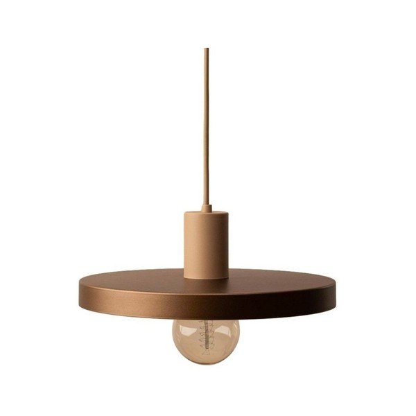 Jasnobrązowa metalowa lampa wisząca ø 30 cm Ori – Micadoni 