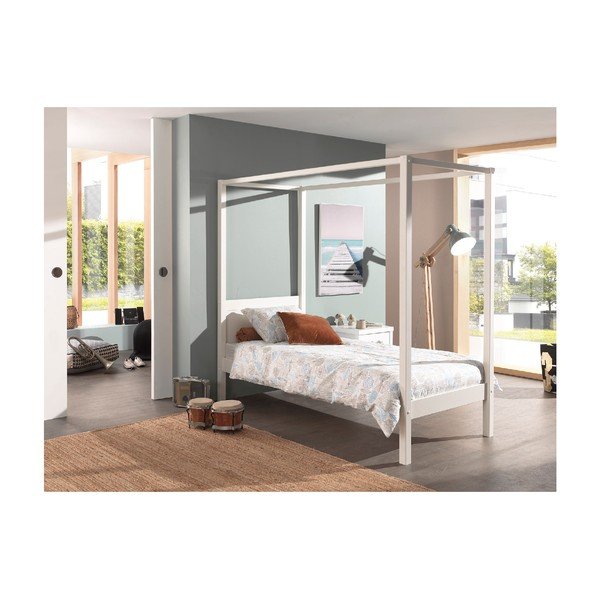Białe łóżko dziecięce 90x200 cm PINO CANOPY – Vipack-image-3