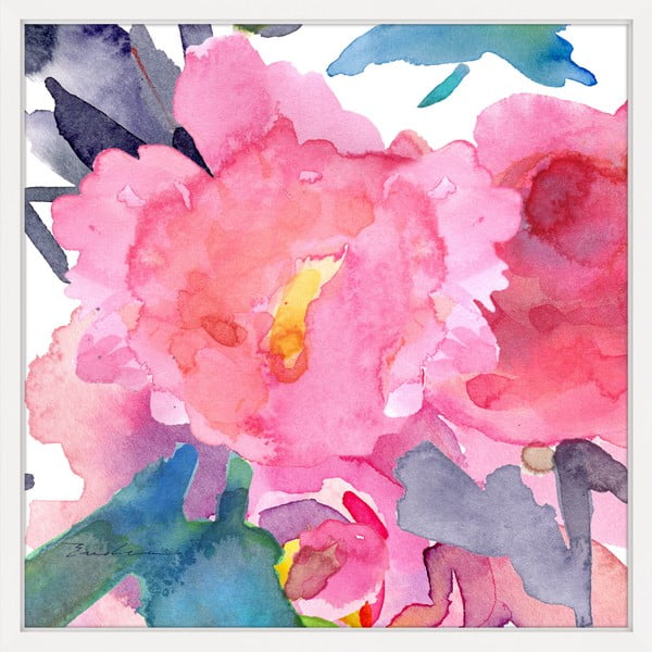Obraz na płótnie Marmont Hill Watery Blossom, 41x41 cm