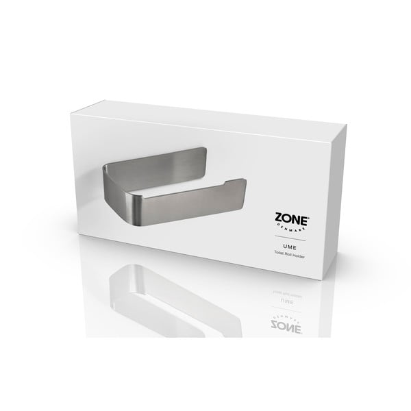 Uchwyt ścienny na papier toaletowy ze stali nierdzewnej w kolorze matowego srebra Ume – Zone-image-3