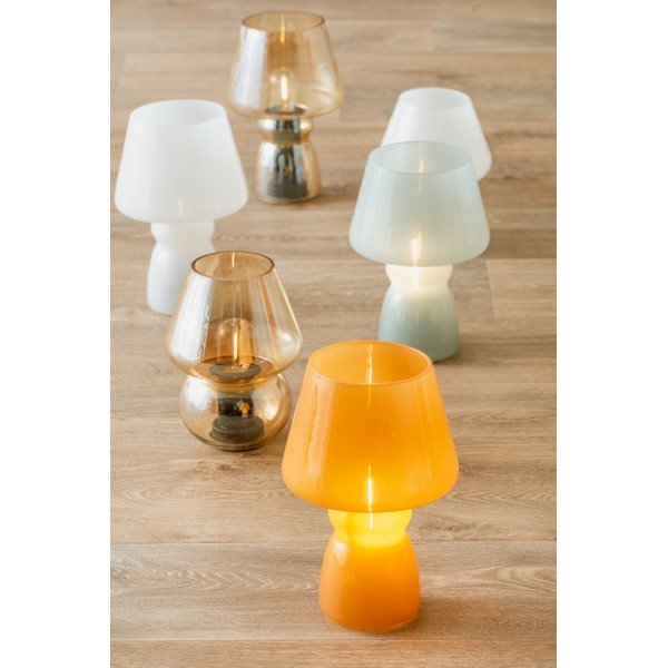 Biała lampa stołowa LED ze szklanym kloszem (wysokość 25,5 cm) Classic – Leitmotiv-image-2