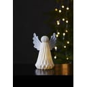 Biała ceramiczna świąteczna dekoracja świetlna LED Star Trading Vinter, wys. 18 cm