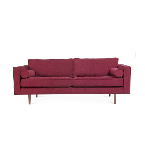 Czerwona sofa 3-osobowa Charlie Pommier Cavalier