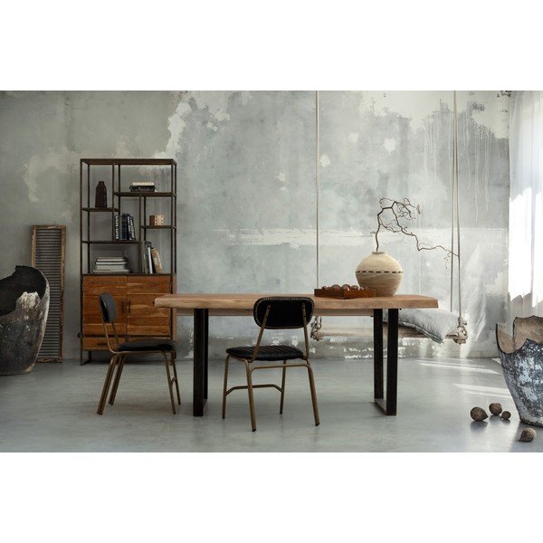 Stół z blatem z drewna akacjowego 90x180 cm Elmer – Bizzotto-image-1