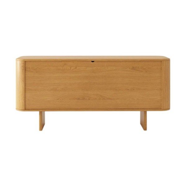 Komoda z litego drewna dębowego w naturalnym kolorze 160x76x45 cm Charlotte – Micadoni -image-3