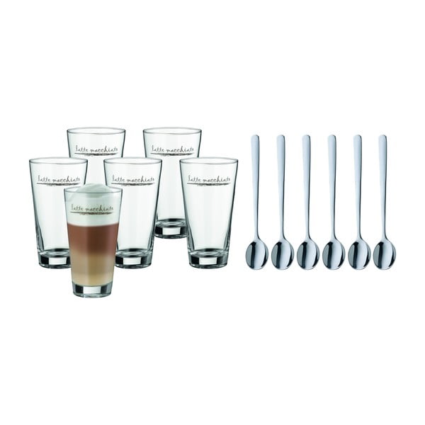 Szklanki z łyżeczkami w kolorze srebra zestaw 6 szt. 280 ml – WMF-image-3