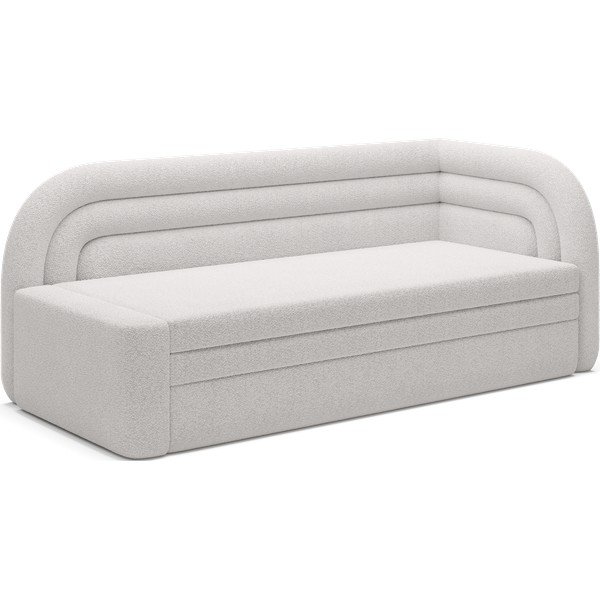 Kremowa rozkładana/ze schowkiem sofa z materiału bouclé prawostronna 223 cm Fabillo – ELTAP-image-2