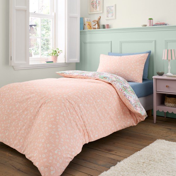 Bawełniana pościel dziecięca dwuosobowa 3-częściowa 200x200 cm Meadow Bunnies – Belle & Boo-image-3