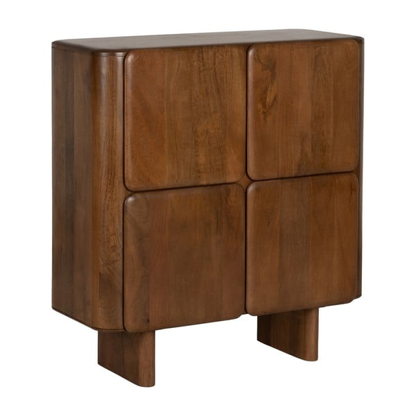 Brązowa szafka z litego drewna mango 104x110x45 cm Nosy – Ixia