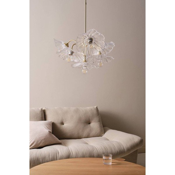 Szklana lampa wisząca ze ściemniaczem w kolorze złota ø 70 cm Nugget – Jotex-image-2