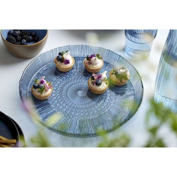 Niebieski szklany półmisek ø 30 cm Kusintha – Bitz-image-1