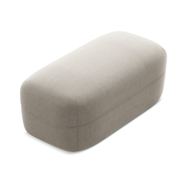 Beżowy aksamitny podnóżek Moana – Makamii-image-2