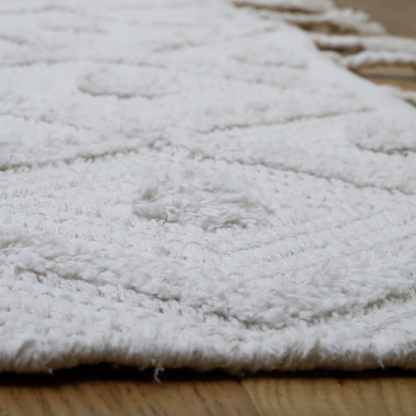 Biały dywan wykonany ręcznie Nattiot Orlando, 120x170 cm-image-1