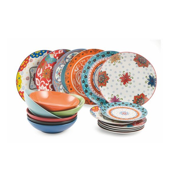 18-częściowy komplet porcelanowych naczyń Villa d'Este Folie-image-2