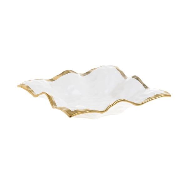 Biała porcelanowa miska do serwowania InArt Softy, 19,5x19,5 cm