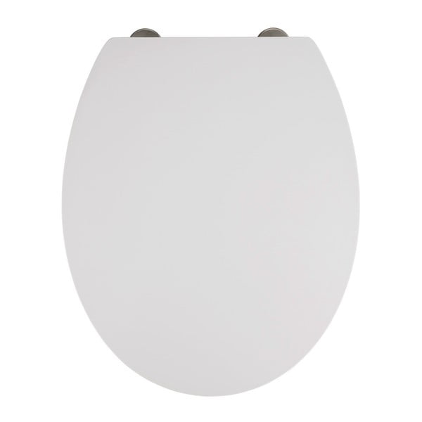 Biała deska sedesowa z łatwym domknięciem Wenko Mora, 44,5x37 cm
