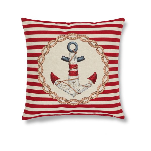 Poszewka na poduszkę Maritim Anchor Red, 45 x 45 cm