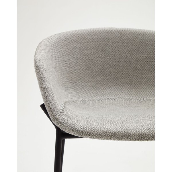 Jasnoszare hokery zestaw 2 szt. (wysokość siedziska 65 cm) Yvette – Kave Home-image-1