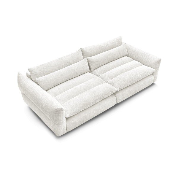 Biała sofa z tkaniny szenilowej 276 cm Neil – Bobochic Paris-image-3