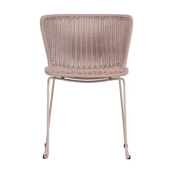 Beżowe krzesła ogrodowe zestaw 2 szt. ze sztucznego rattanu Wings – WOOOD-image-2