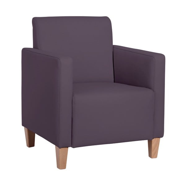 Fioletowy fotel z imitacji skóry Max Winzer Milla Leather Violet