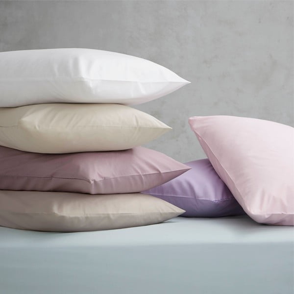 Kremowy pokrowiec na ramę łóżka z perkalu z gumką 135x190 cm Easy Iron Percale – Catherine Lansfield-image-4