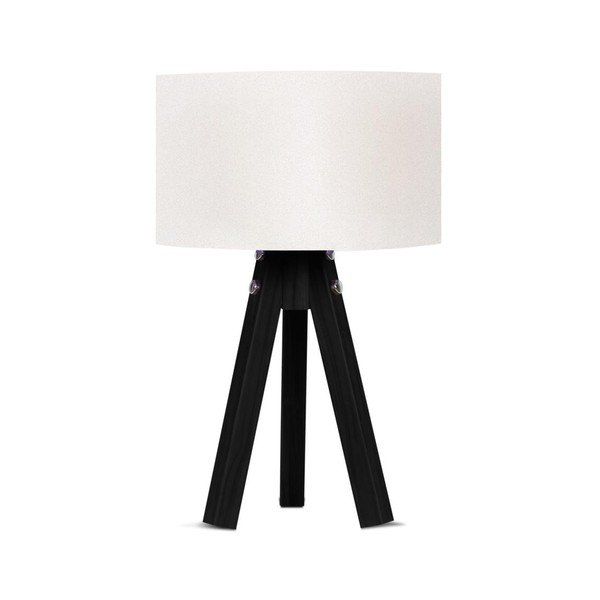Czarno-biała lampa stołowa Mdf − Magenta Home