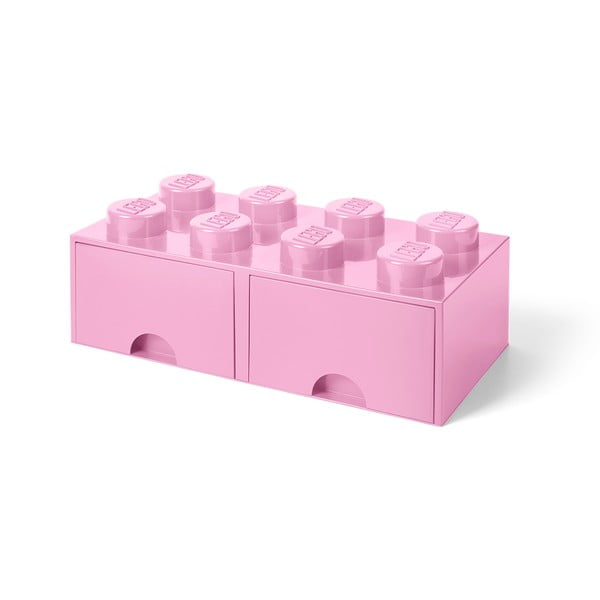 Jasnoróżowy pojemnik z 2 szufladami LEGO®-image-2