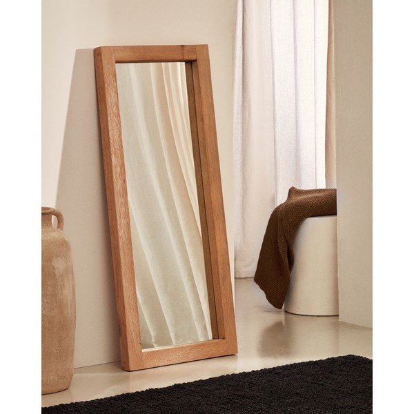 Lustro z drewnianą ramą ścienne 50x120 cm Maden – Kave Home-image-1