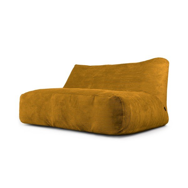 Musztardowy sztruksowy worek do siedzenia Sofa Tube 160 – SLOWDOWN